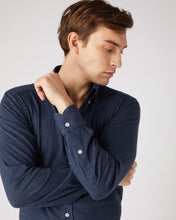 Load image into Gallery viewer, N.Peal Men's Button Down Collar Shirt Blue
