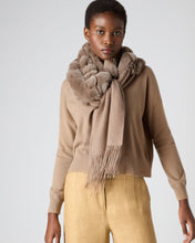 Load image into Gallery viewer, N.Peal Women&#39;s St Moritz Fur Neck Scarf Dark Tan Brown
