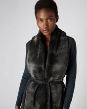 Load image into Gallery viewer, N.Peal Women&#39;s Fur Placket Milano Cashmere Gilet Dark Charcoal Grey
