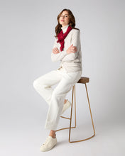 Load image into Gallery viewer, N.Peal Women's Round Neck Cashmere Cardigan Pebble Grey
