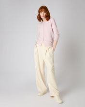 Load image into Gallery viewer, N.Peal Women&#39;s Olivia Round Neck Cashmere Cardigan Quartz Pink
