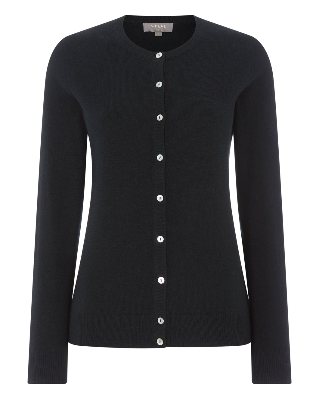 Women's Round Neck Cardigan in Black