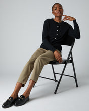 Load image into Gallery viewer, Women&#39;s Round Neck Cardigan in Black
