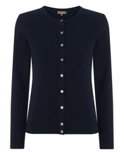 Load image into Gallery viewer, Women&#39;s Round Neck Cardigan in Navy
