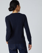 Load image into Gallery viewer, Women&#39;s Round Neck Cardigan in Navy

