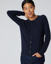Load image into Gallery viewer, Women&#39;s Round Neck Cardigan in Navy
