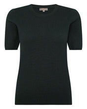 Load image into Gallery viewer, N.Peal Women&#39;s Round Neck Cashmere T Shirt Dark Green
