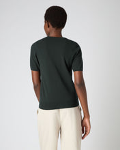 Load image into Gallery viewer, N.Peal Women&#39;s Round Neck Cashmere T Shirt Dark Green
