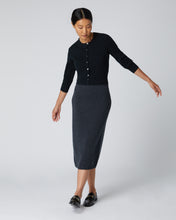 Load image into Gallery viewer, Women&#39;s Long Sleeve Cropped Cardigan in Black
