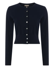 Load image into Gallery viewer, Women&#39;s Long Sleeve Cropped Cardigan in Navy
