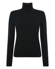 Load image into Gallery viewer, Women&#39;s Polo Neck Sweater in Black
