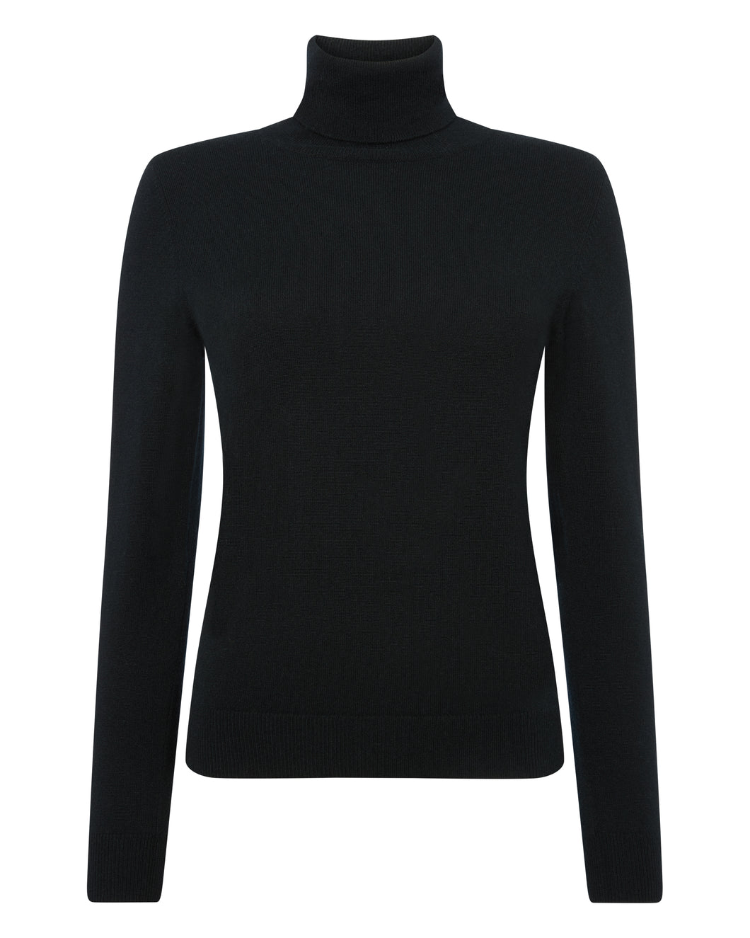 Women's Polo Neck Sweater in Black