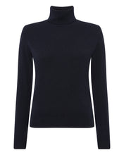 Load image into Gallery viewer, Women&#39;s Polo Neck Sweater in Navy
