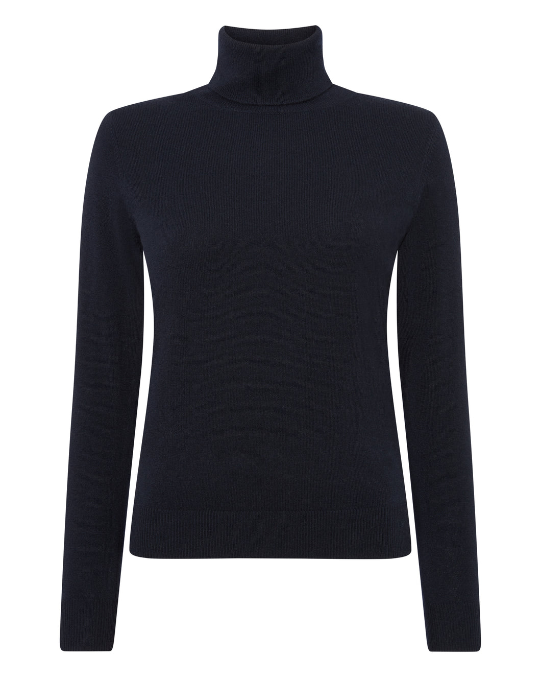 Women's Polo Neck Sweater in Navy