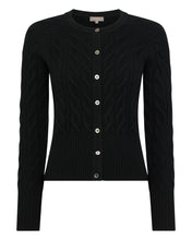 Load image into Gallery viewer, Women&#39;s Cable Cardigan in Black
