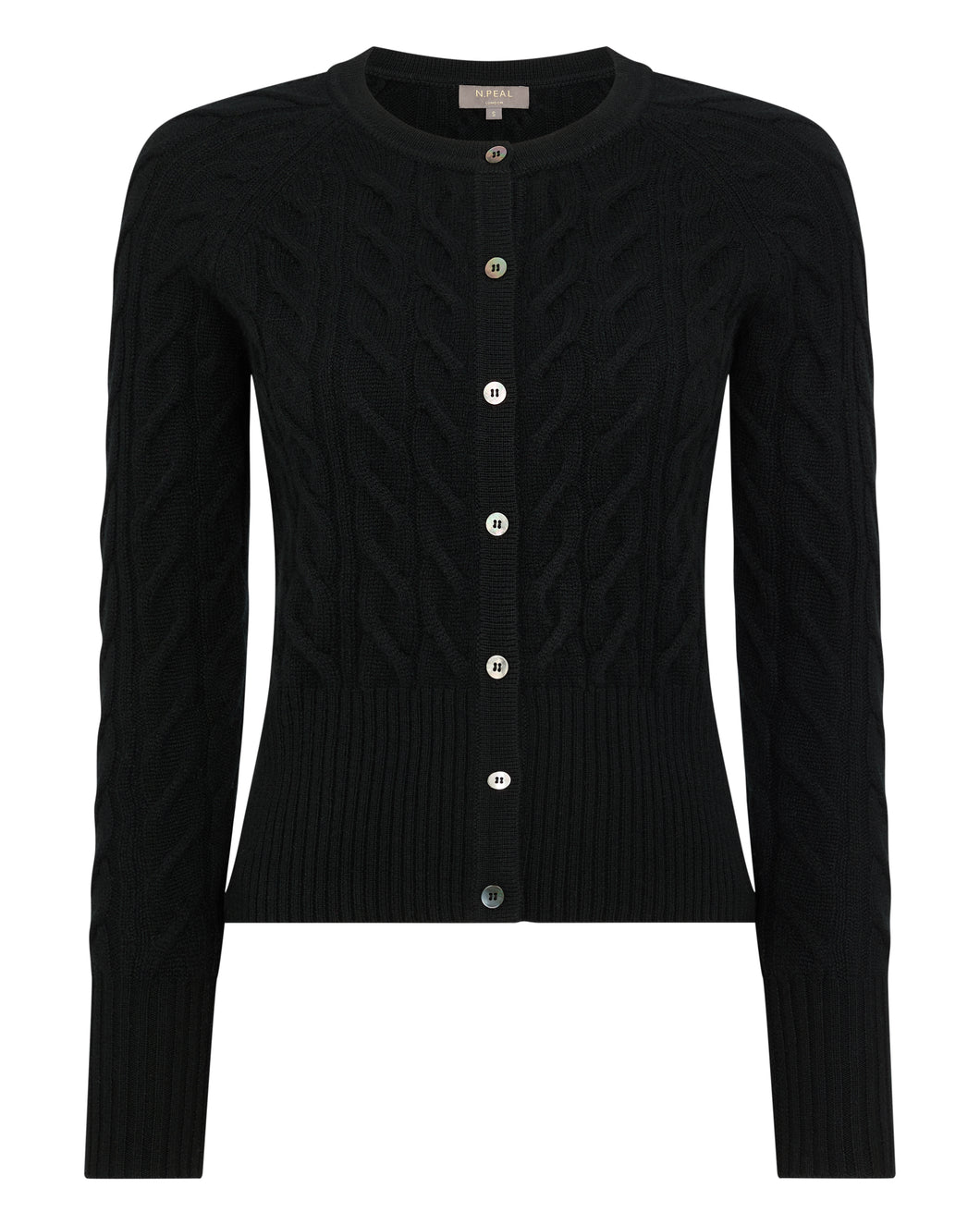 Women's Cable Cardigan in Black