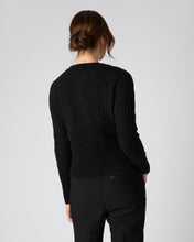Load image into Gallery viewer, Women&#39;s Cable Cardigan in Black
