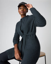 Load image into Gallery viewer, N.Peal Women&#39;s Basketweave Open Cashmere Cardigan Grigio Blue
