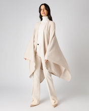 Load image into Gallery viewer, N.Peal Women&#39;s Cashmere Knitted Cape Heather Beige Brown
