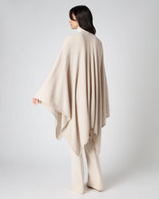 Load image into Gallery viewer, N.Peal Women&#39;s Cashmere Knitted Cape Heather Beige Brown
