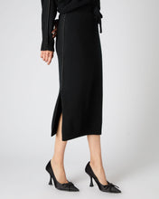 Load image into Gallery viewer, N.Peal Women&#39;s Metal Trim Cashmere Skirt Black
