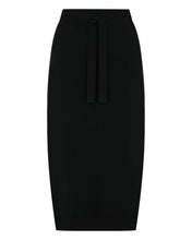 Load image into Gallery viewer, N.Peal Women&#39;s Metal Trim Cashmere Skirt Black
