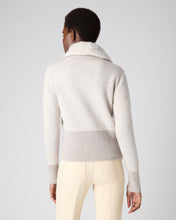 Load image into Gallery viewer, N.Peal Women&#39;s Herringbone Cashmere Cardigan Sand Brown
