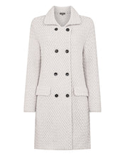 Load image into Gallery viewer, N.Peal Women&#39;s Basketweave Double Breasted Cashmere Coat Pebble Grey
