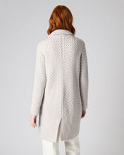 Load image into Gallery viewer, N.Peal Women&#39;s Basketweave Double Breasted Cashmere Coat Pebble Grey
