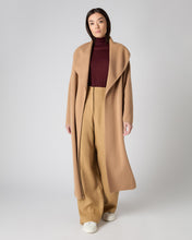 Load image into Gallery viewer, N.Peal Women&#39;s Shawl Collar Cashmere Coat Sahara Brown
