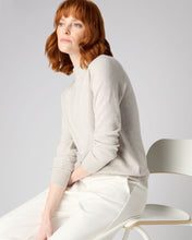 Load image into Gallery viewer, N.Peal Women&#39;s Funnel Neck Cashmere Jumper Pebble Grey
