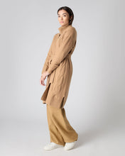 Load image into Gallery viewer, N.Peal Women&#39;s Long Cable Cashmere Cardigan Sahara Brown
