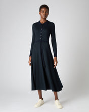 Load image into Gallery viewer, N.Peal Women&#39;s Geometric Jacquard Dress Navy
