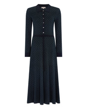 Load image into Gallery viewer, N.Peal Women&#39;s Geometric Jacquard Dress Navy
