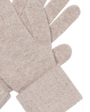 Load image into Gallery viewer, N.Peal Women&#39;s Plated Ribbed Cashmere Gloves Toasted Sesame Brown
