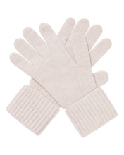 Load image into Gallery viewer, N.Peal Women&#39;s Ribbed Cashmere Gloves Frost White
