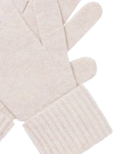 Load image into Gallery viewer, N.Peal Women&#39;s Ribbed Cashmere Gloves Frost White
