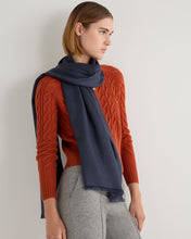Load image into Gallery viewer, N.Peal Women&#39;s Pashmina Cashmere Stole Caviar Blue
