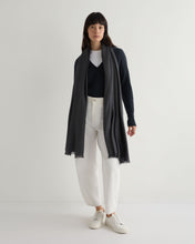 Load image into Gallery viewer, N.Peal Women&#39;s Pashmina Cashmere Shawl Anthracite Grey
