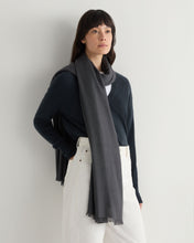 Load image into Gallery viewer, N.Peal Women&#39;s Pashmina Cashmere Shawl Anthracite Grey
