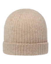 Load image into Gallery viewer, N.Peal Women&#39;s Plated Ribbed Cashmere Hat Toasted Sesame Brown
