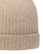 Load image into Gallery viewer, N.Peal Women&#39;s Plated Ribbed Cashmere Hat Toasted Sesame Brown
