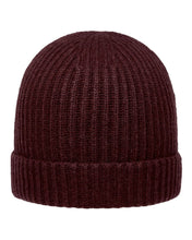 Load image into Gallery viewer, N.Peal Unisex Ribbed Cashmere Hat Claret Red
