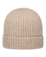 Load image into Gallery viewer, N.Peal Unisex Ribbed Cashmere Hat Oatmeal Brown
