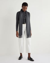 Load image into Gallery viewer, N.Peal Unisex Large Woven Cashmere Scarf Anthracite Grey
