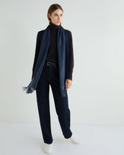 Load image into Gallery viewer, N.Peal Unisex Large Woven Cashmere Scarf Caviar Blue
