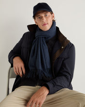 Load image into Gallery viewer, N.Peal Unisex Large Woven Cashmere Scarf Caviar Blue
