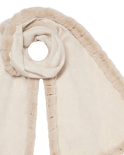Load image into Gallery viewer, N.Peal Women&#39;s Meribel Woven Fur Trim Scarf Frost White
