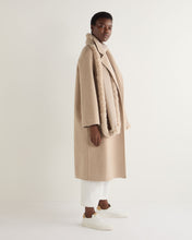 Load image into Gallery viewer, N.Peal Women&#39;s Meribel Woven Fur Trim Scarf Oatmeal Brown
