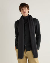 Load image into Gallery viewer, N.Peal Unisex Short Ribbed Cashmere Scarf Anthracite Grey

